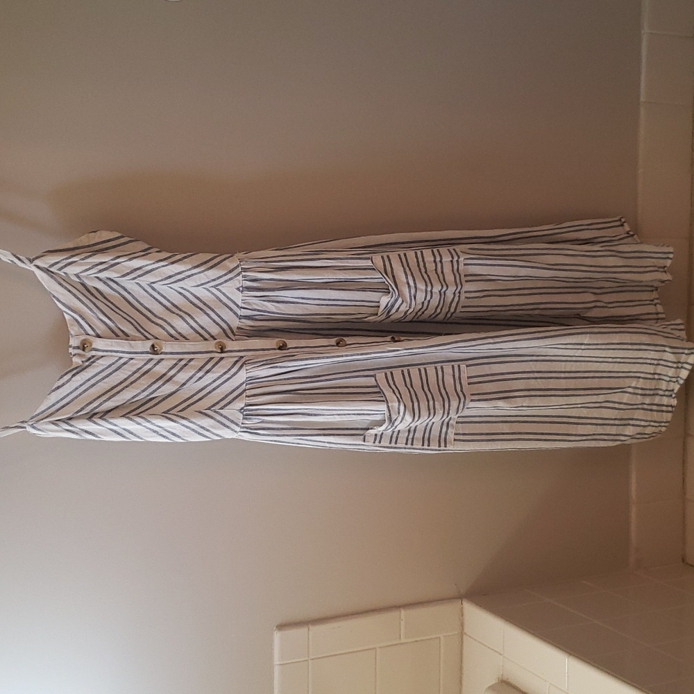 Linen Striped Summer Dress